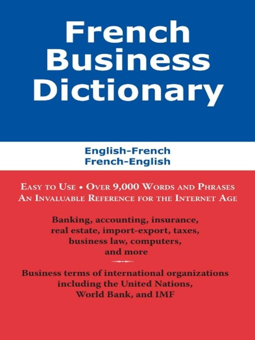 Cover image for French Business Dictionary
